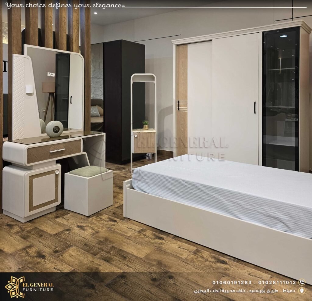 غرفة نوم أولاد مودرن بألوان هادئة وخشب طبيعي